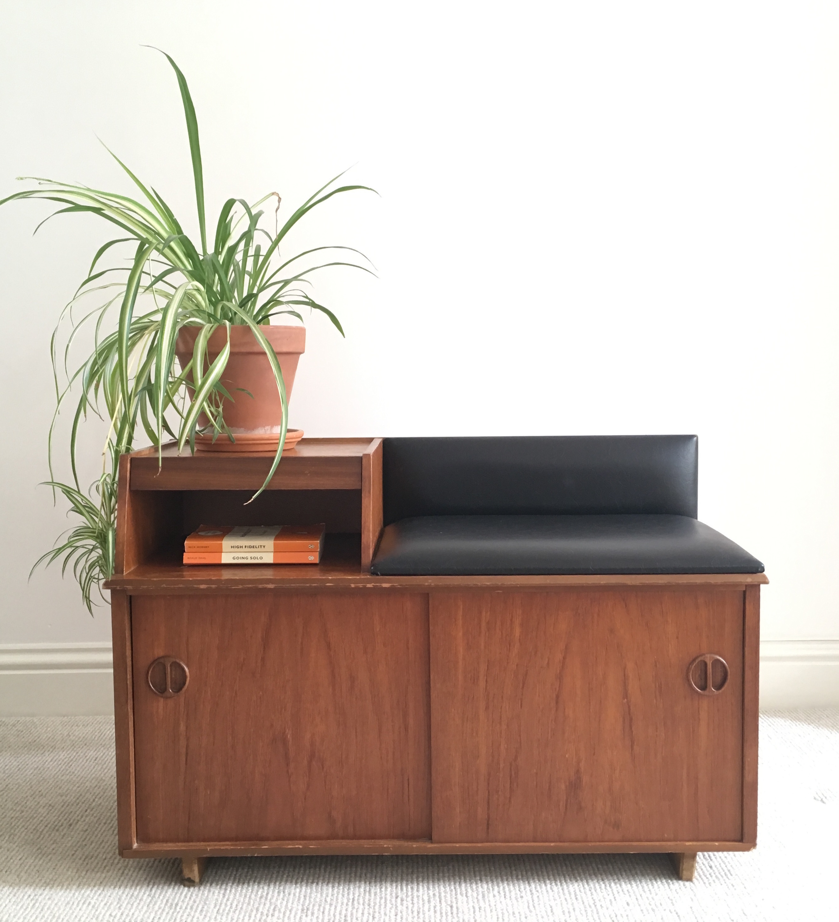 Mid Century Teak Telephone Table Seat By Chippy Heath Vintage