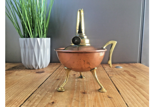 Superb C1890 Antique Arts & Crafts Copper & Brass Oil Lamp Burner W.A.S Benson
