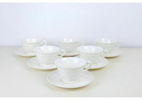 Tea Coffee Cup Service For 6 People Wedgwood Etruria Barlaston Patrician Ceramic