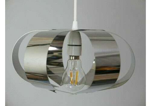 French Chrome Space Age Ceiling Light Pendant, 1960s