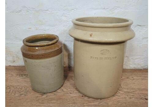 Doulton Ceramics / Pair Of Earthenware Pots / Antique Ceramic / Antique Pottery