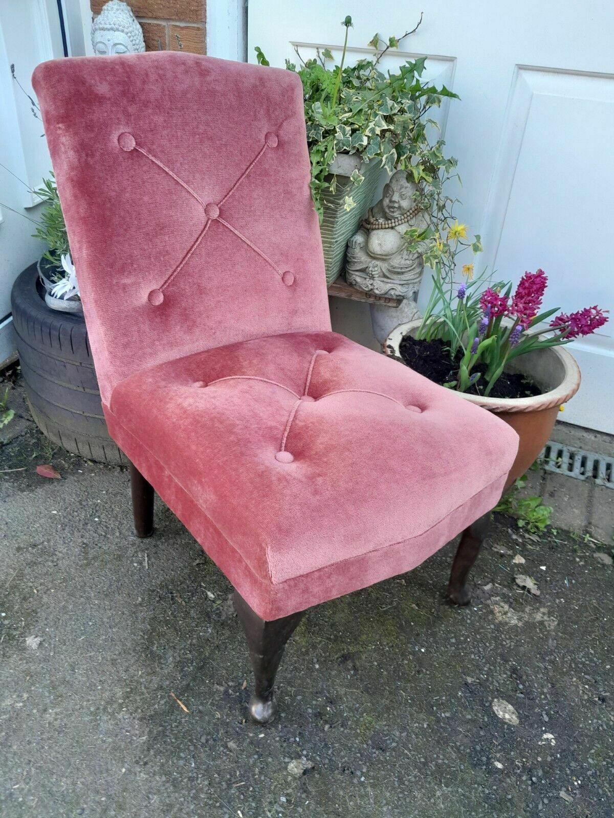 Vintage Bedroom Boudoir Chair Pink | Vinterior