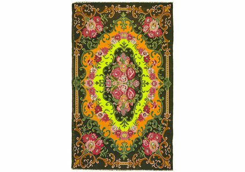 Handmade Vintage Moldovan 212 Cm X 341 Cm Kilim Rug