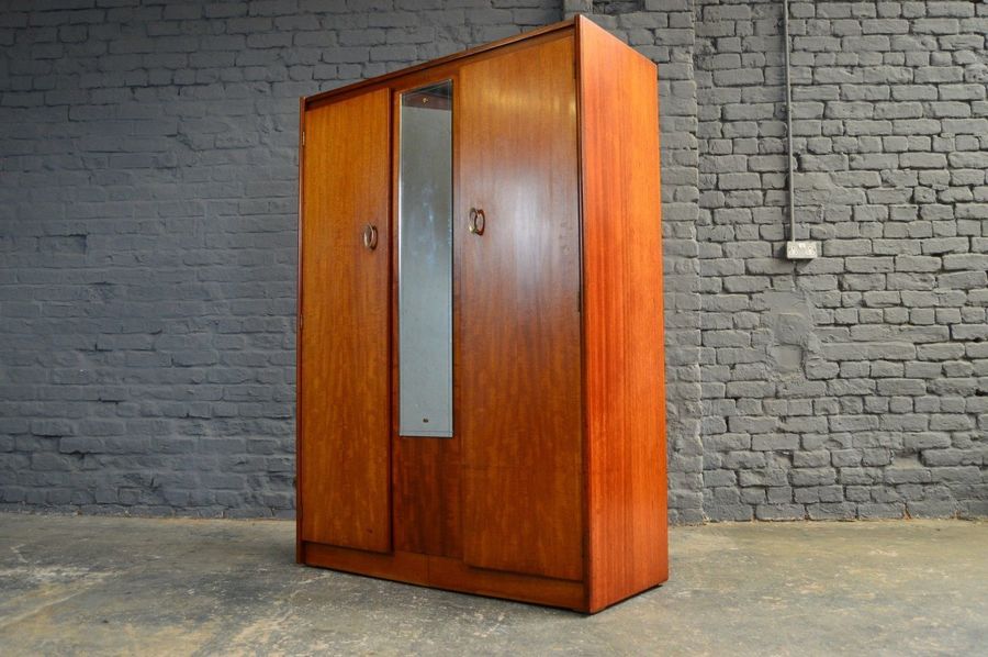 Vintage Retro Mid Century Schreiber Teak Wardrobe Schreiber