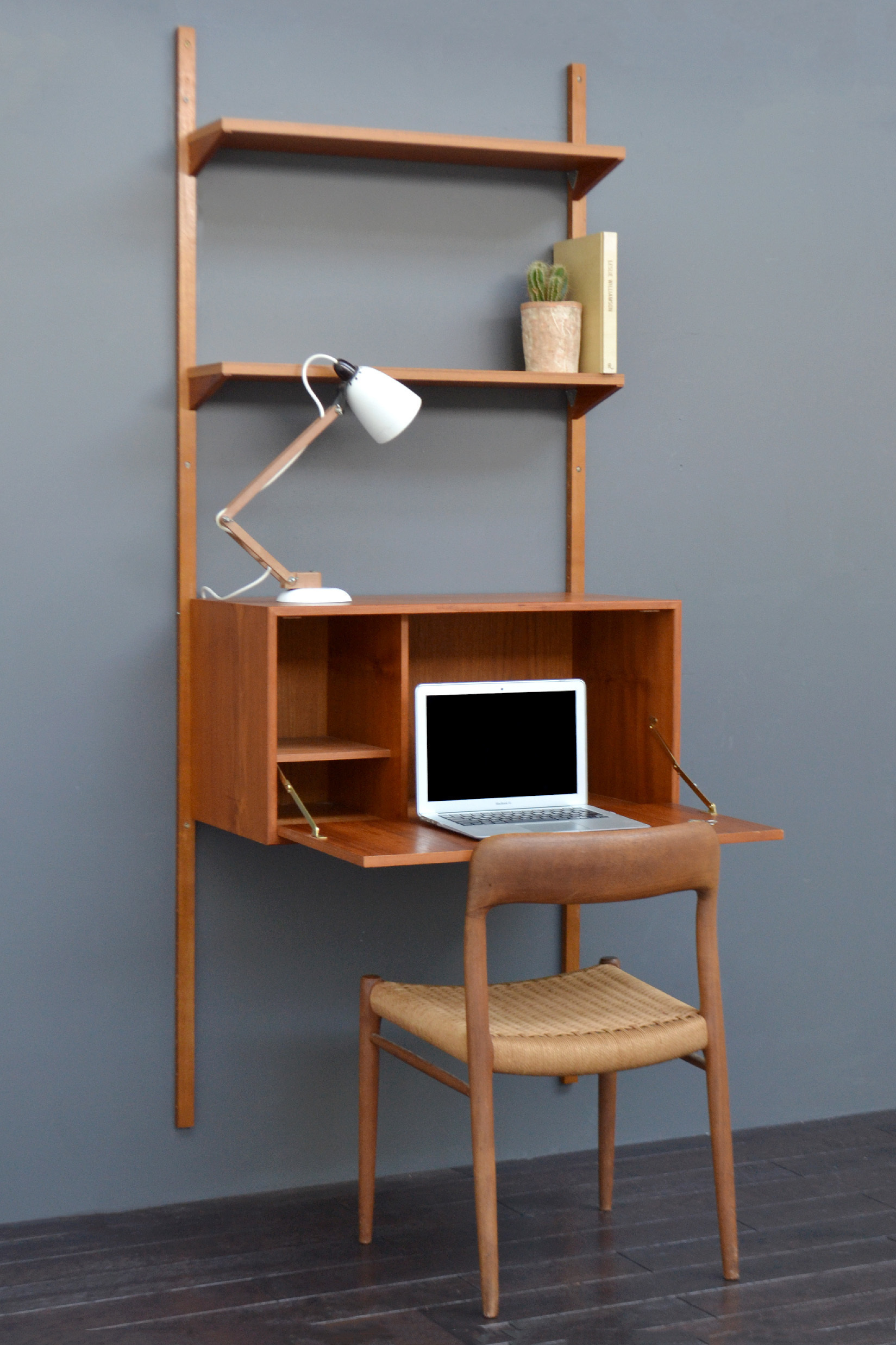 Mid Century Vintage Retro Danish Ps System Modular Wall Shelving System Desk By Peter Sorensen For Randers Mobelfabrik Peter Sorensen Randers Mobelfabrik Vinterior