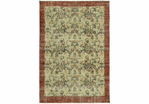 Handmade 340 X 234 Cm Beige Turkish Vintage Area Rug