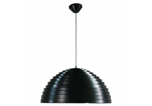 Step Ceiling Lamp In Black Lacquered Metal By Martinelli Luce 1977