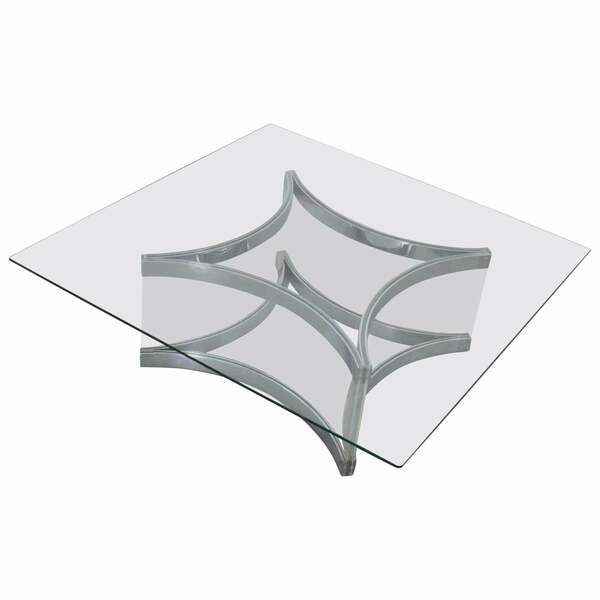 Lucite, Glass And Chrome Coffee Table By Alessandro Albrizzi, 1970s
