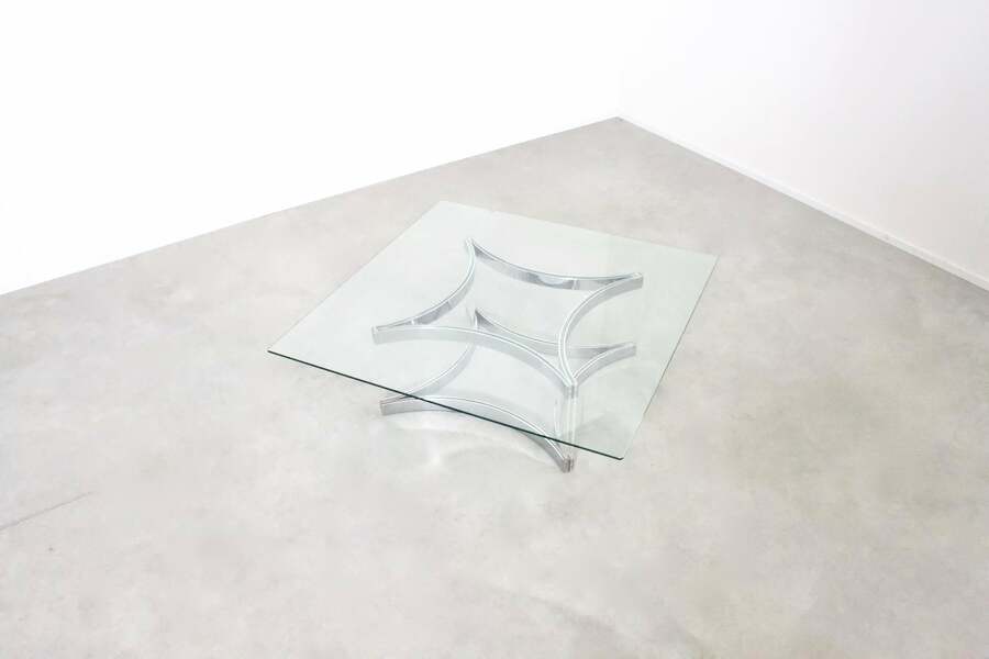 Lucite, Glass And Chrome Coffee Table By Alessandro Albrizzi, 1970s photo furniture