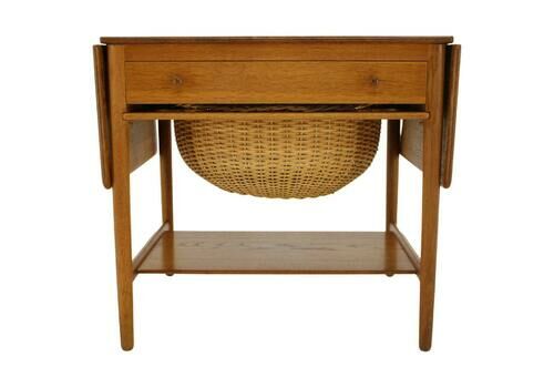 1960s Hans J Wegner Oak Sewing Table At 33 Made By Andreas Tuck, Denmark