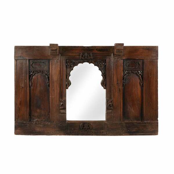 Carved Teak Mirror From Pratapgargh Early 19th Century Vinterior