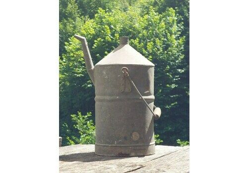 Rare Antique Oil Can/Vintage Galvanized Oil Can Chic Shabby Garden Unique Decor Farmhouse Decor Primitive Home Decor 1960