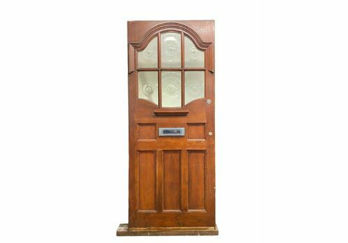 Art Deco Stained Glass Front Door Period Old Reclaimed Antique 20 30 Wood Glazed