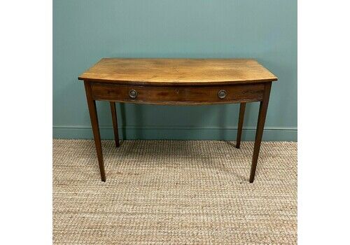 Large Antique Bow Front Side Table