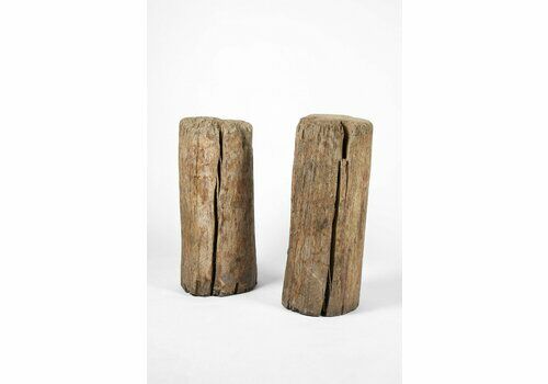 Pair Of Chopping Block Plinths
