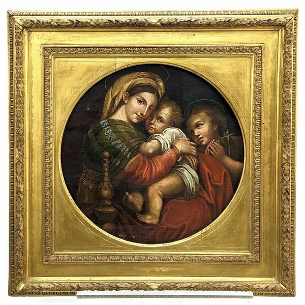 Madonna Della Sedia, 19th Century Copy On Canvas Of The Famous Painting ...