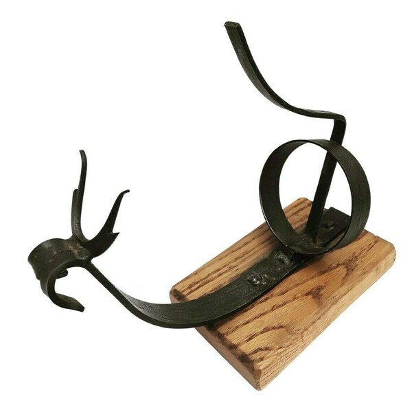 Wine Cradle Iron Wood Bottle Holder Bottle Stand Wire Rustic