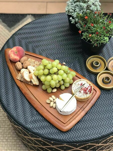 Mid Century Danish Teak Cutting Board Digsmed Denmark Cheese