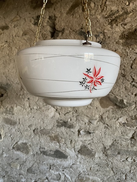 Beautiful Vintage Flycatcher Lampshade With Chain For Hanging