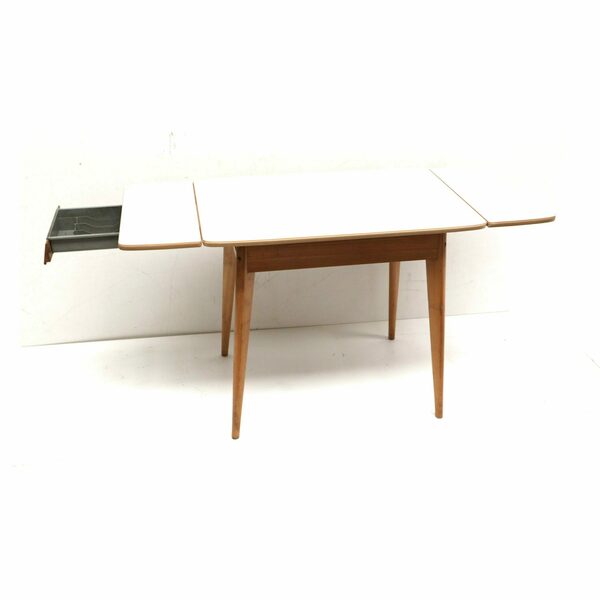 Vintage Extendable Formica Dining Table Made In The 1950s