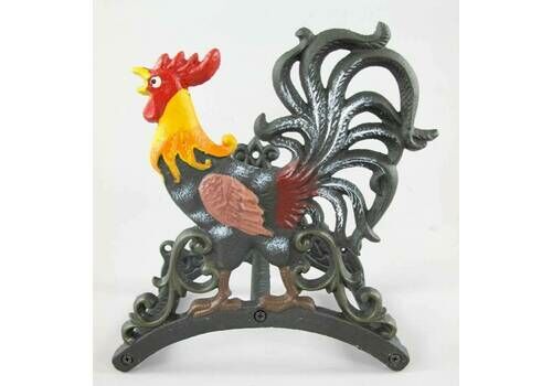 Hose Holder Hand Painted Rooster Garden Hose Holder Cast Iron Antique