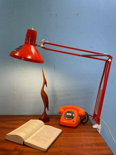 Retro Orange Desk Lamp From The 60s/70s