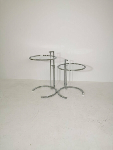 1 Of 2 Mid Century Vintage Style Of The Adjustable Table E 1027 By Eileen Gray Italy 1990s