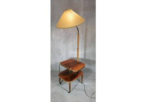 Vintage Floor Lamp And Side Table 1960s