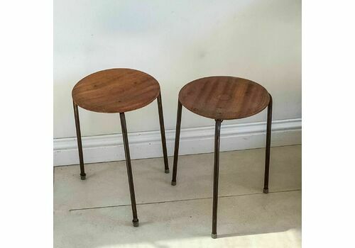 Pair Mid Century Arne Jacobsen Stacking Dot Stools