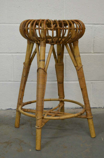 Vintage Bamboo Stool By Albini Franco Albini Vinterior