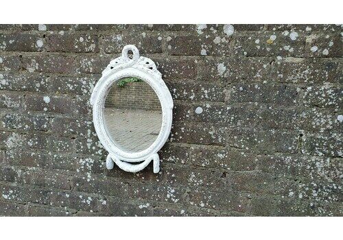 Vintage Painted 1970’s Plaster Mirror In Farrow Ad Ball Hand Painted Upcycled.