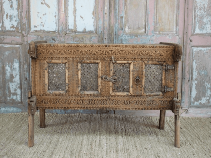 Antique Damachiya Tribal Dowry Chest, Gujarat Next Shipment Vinterior