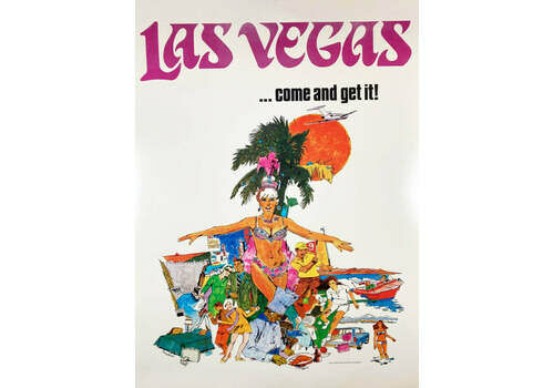 Las Vegas   Come And Get It! Original Vintage Poster (Framed)