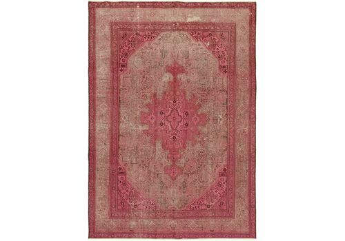 Handmade Pink Over Dyed Vintage Area Rug ( 330 X 240 Cm )