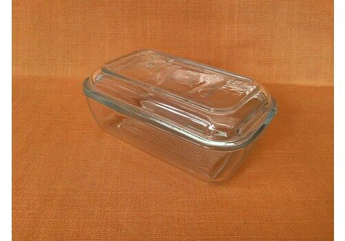 Arcoroc Glass Butter Dish With A Cow On The Lid, Arcoroc Cow Butter Dish, Arcoroc Butter Dish, 1970s Butter Dish, Arcoroc France