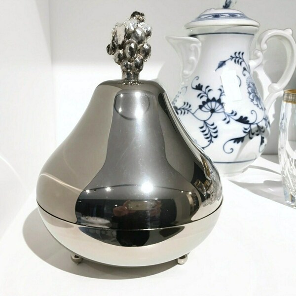 Vintage Pear Ice Bucket, With Grapes, Hans Turnwald For Freddotherm / 1960s photo for sale