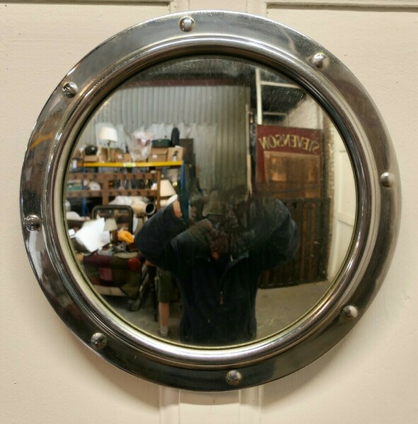 Chrome Convex Wall Mirror