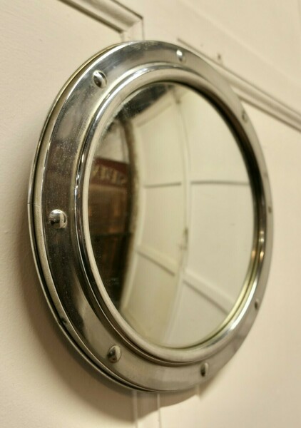 Chrome Convex Wall Mirror photo furniture