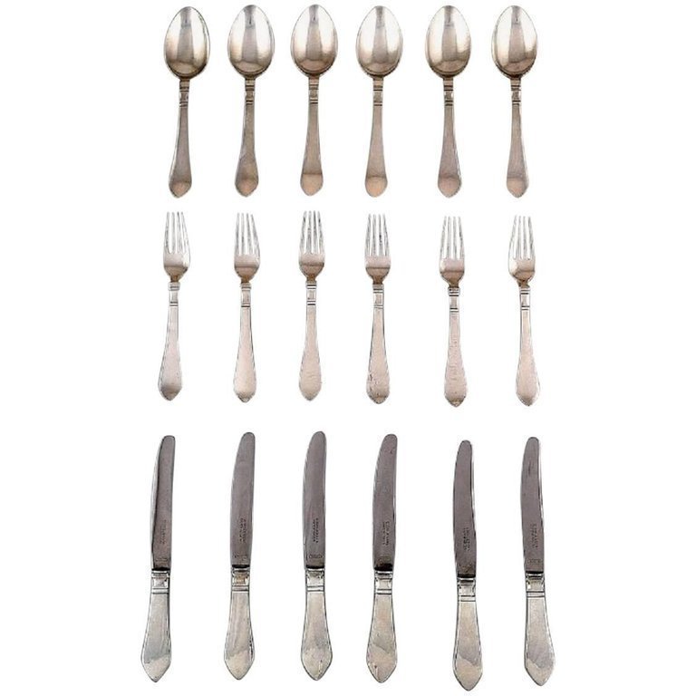 VINTAGE Silver Luncheon Fork Continental // Antik Georg Jensen