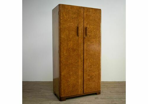 Small Art Deco Burr Walnut Wardrobe