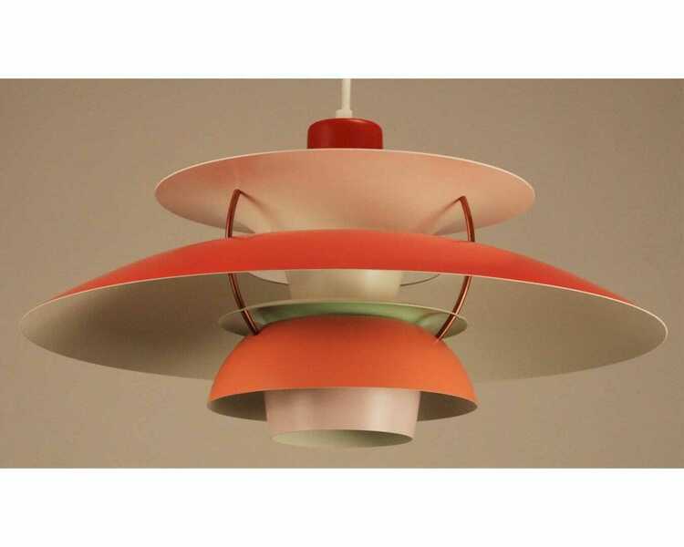 Vintage Louis Poulsen Ph5 Pendant Lamp | Original Vintage Restored In 'Red/Orange/Light Pink' Or Choose Your Custom Color!