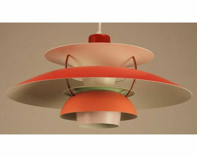 Copy of Louis Poulsen designer lamp in orange Art Print for Sale