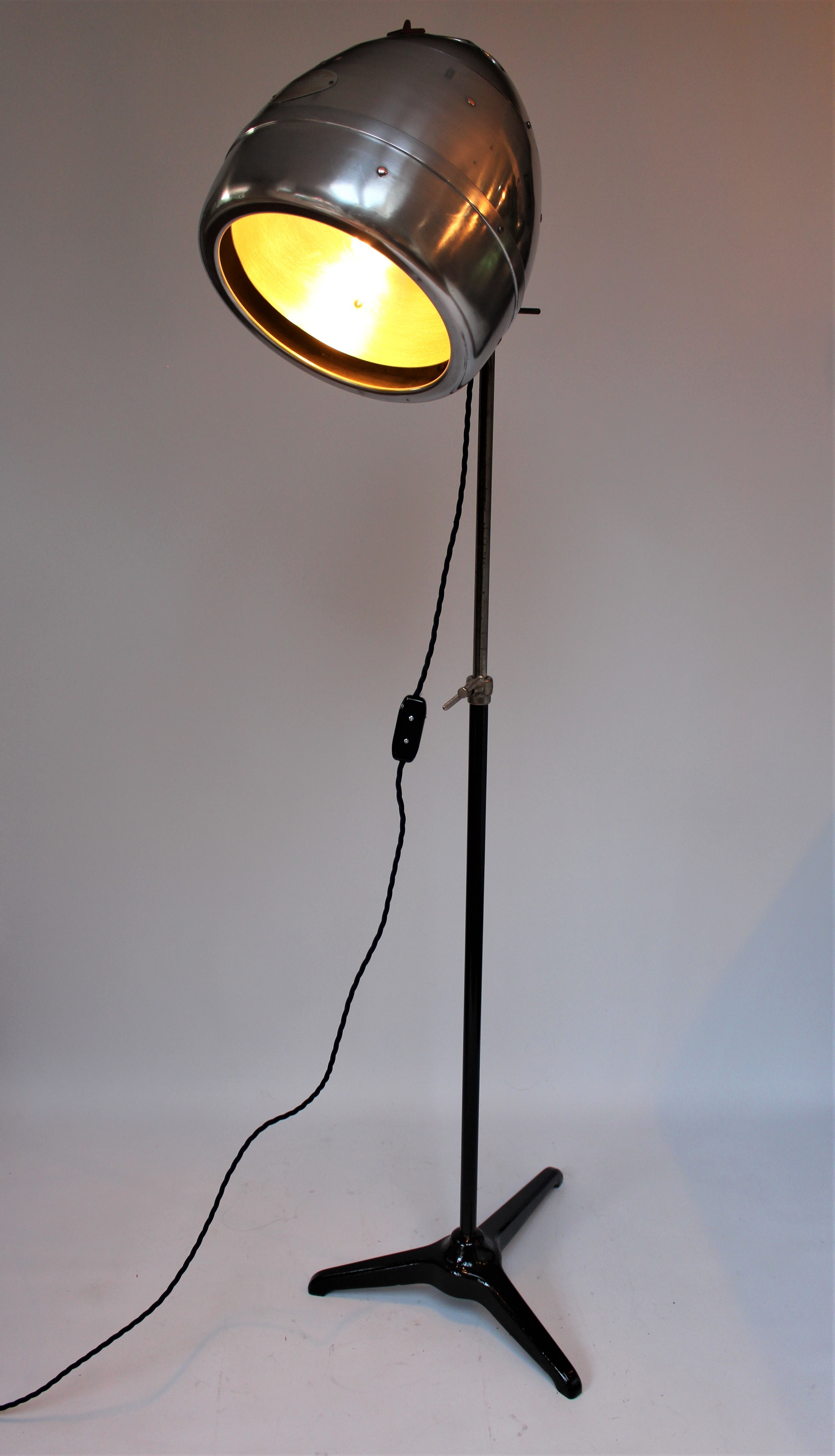 1959 Vintage Salon Hair Dryer Converted To Floor Lamp