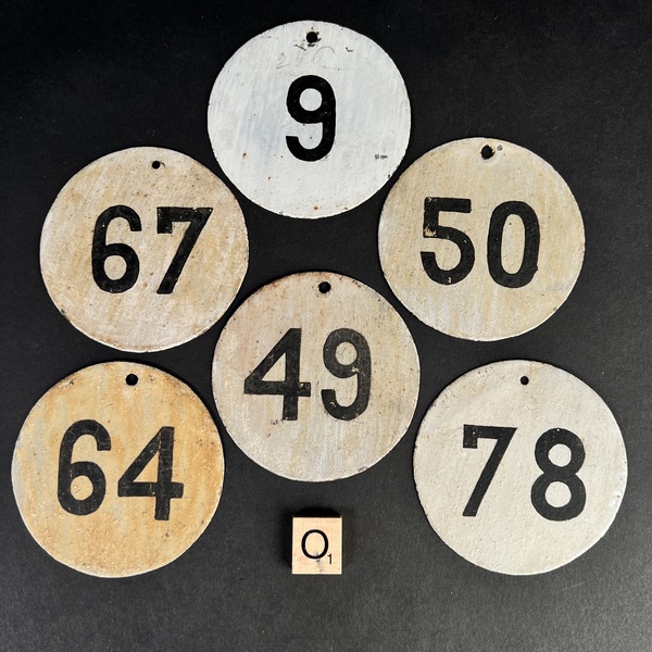 Tin Wine Bin Labels, 1900s, Antique Vinterior