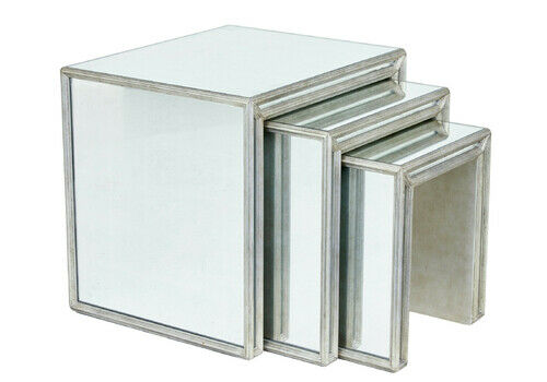 Nest Of 3 Mirrored Occasional Tables