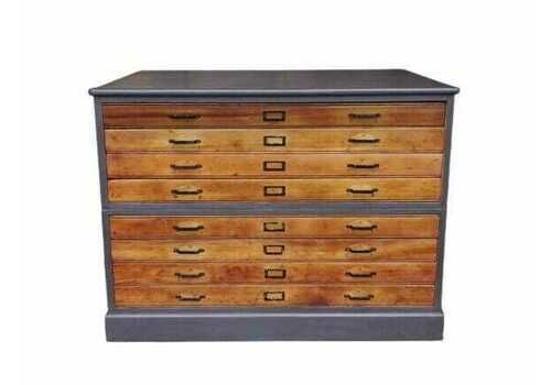 C1918 Architects Plan Chest In Oak & Soft Wood By A Cooper, Antique George V Planning Art Chest, 8 Drawers, Vintage Government Furniture!