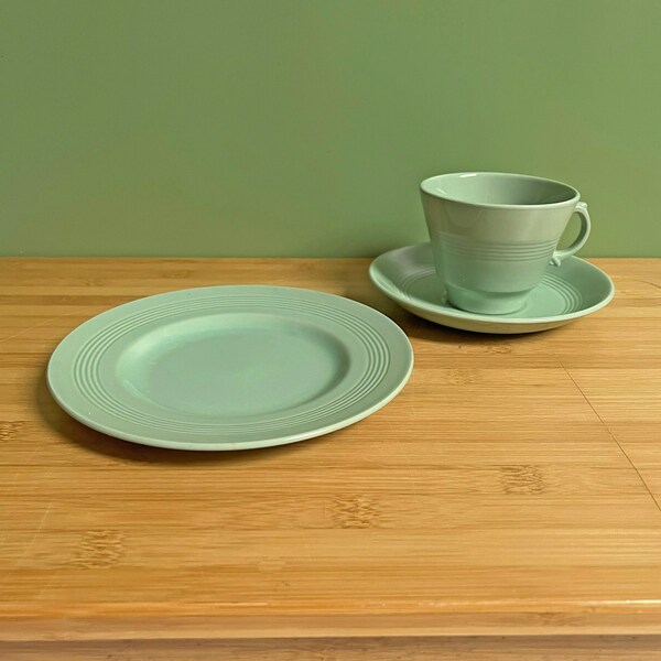 Woods Ware Beryl, Utility China, Pastel Green Mid Century Cup 