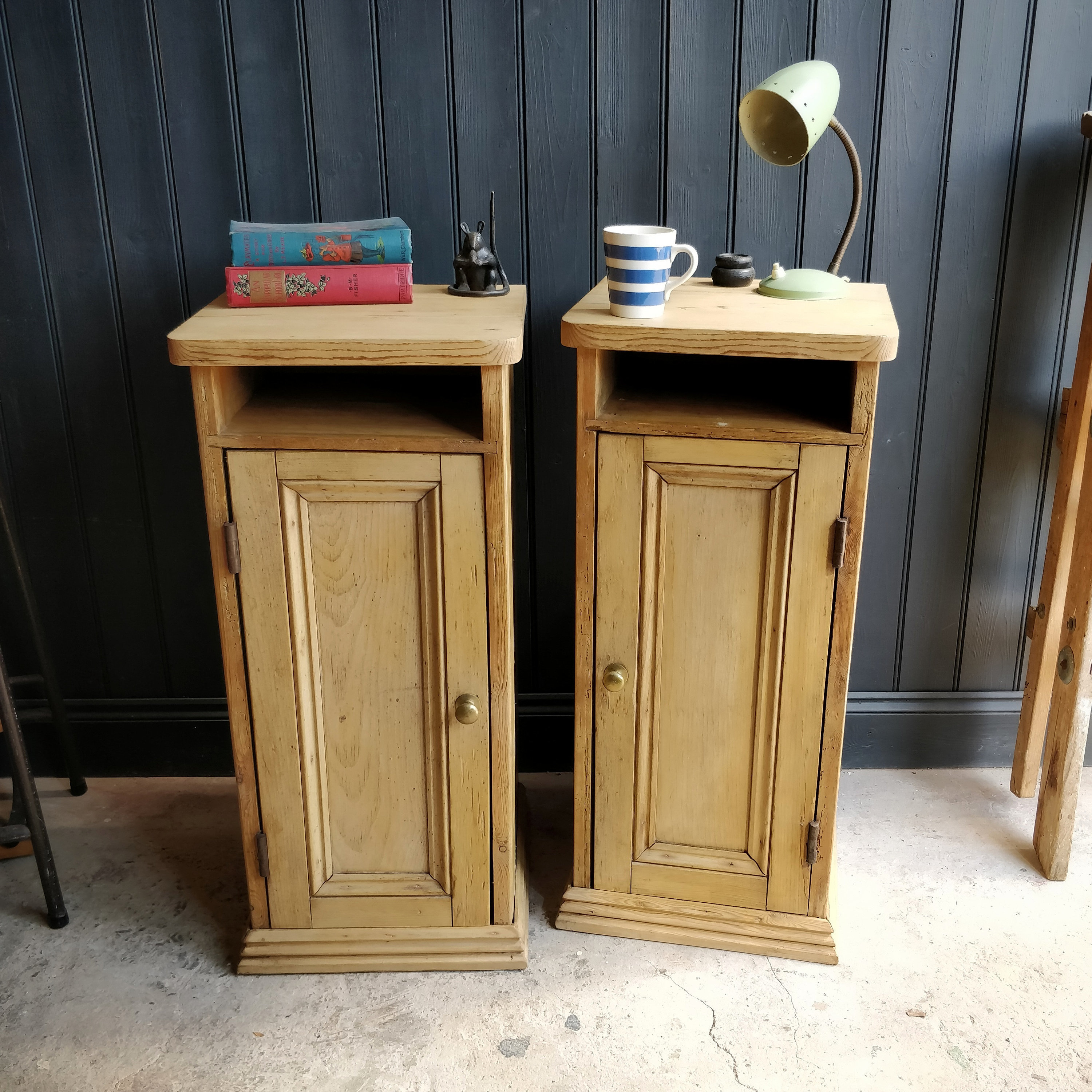 Victorian Bedside Tables, Vintage Pine Bedsides, Matching ...