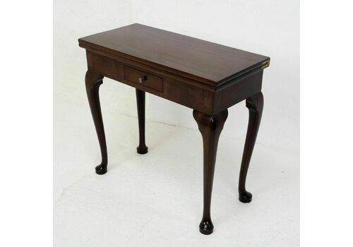 George II Pad Foot Mahogany Foldover Tea / Console Table C1730 (Georgian)