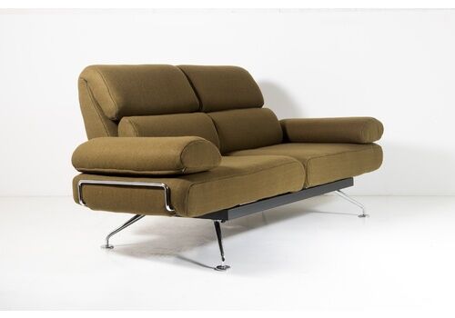 1980s Chaise Longue Two Seat Day Bed Recliner Sofa In Olive Green – De Sede Ds 470 Couch